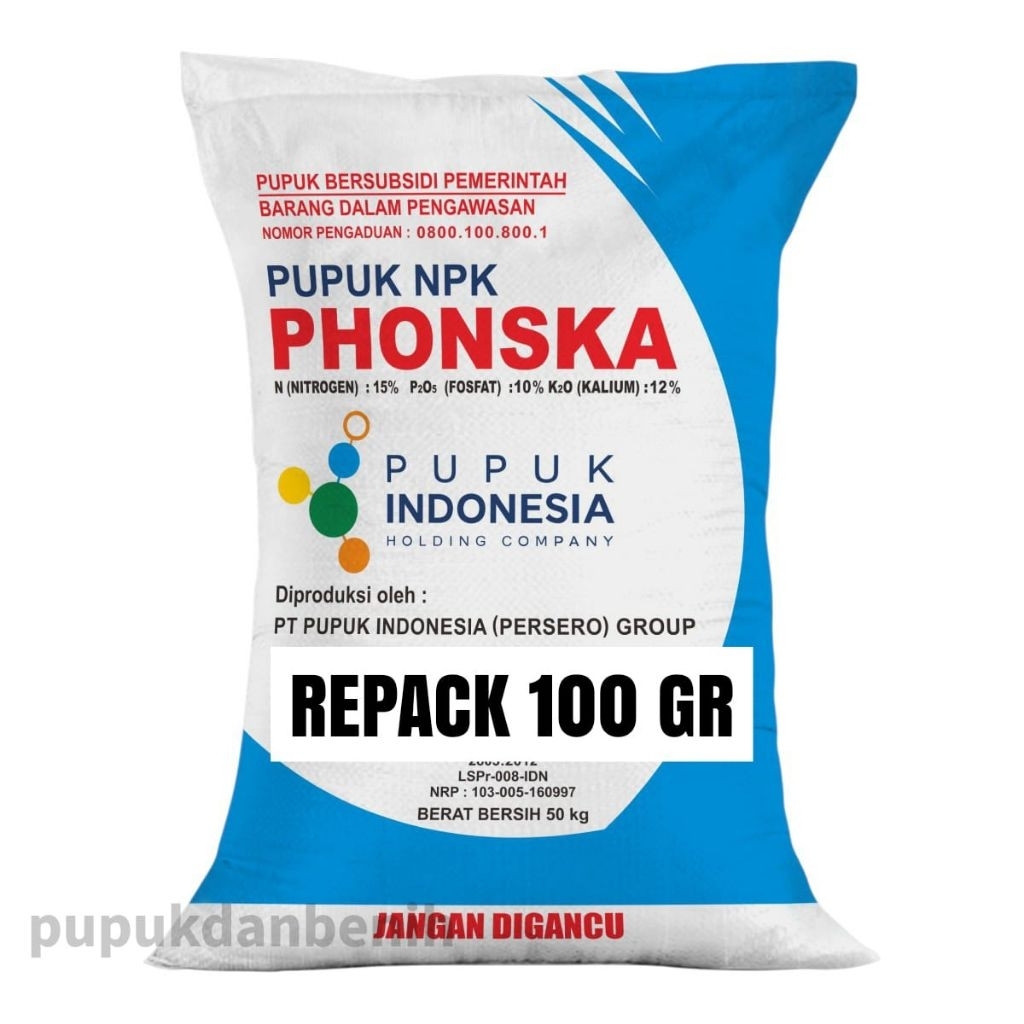 Pupuk Phonska Subsidi 15-10-12 Kemasan REPACK 100 GR ( Original 100 % )