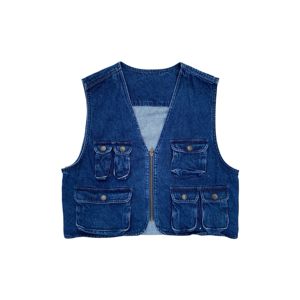 Vest Tactical Denim / Fishing Vest  / Vest mancing / Vest Tactical / utility vest / vest multipocket