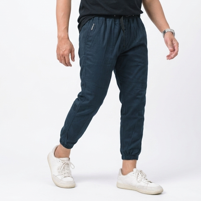 Nauhtec Celana Panjang Pria Jogger Katun Twill Stretch Melar M - XXXL Jumbo  Fashion Muslim pria
