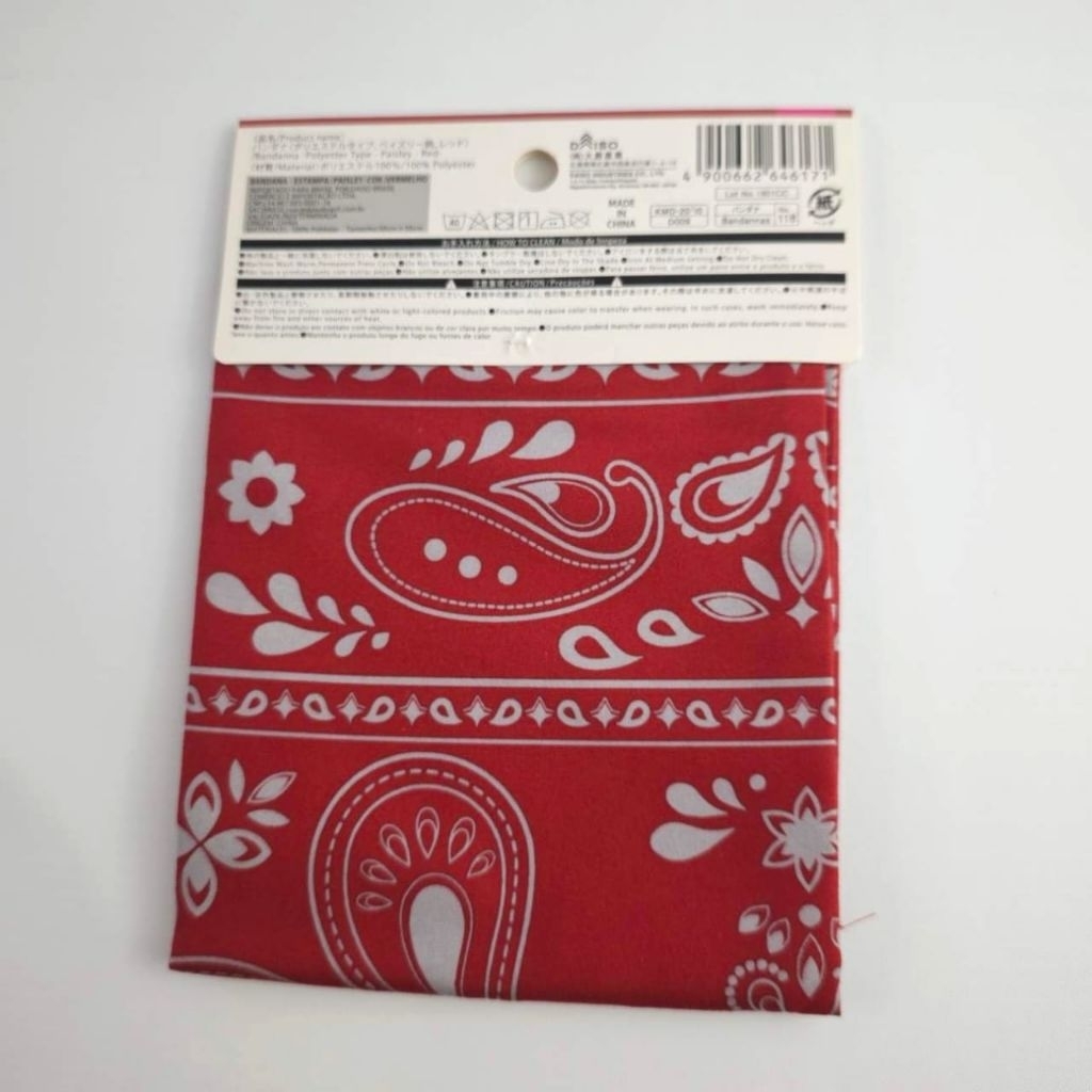 Bandana merah paisley aneka motif Brand Jepang