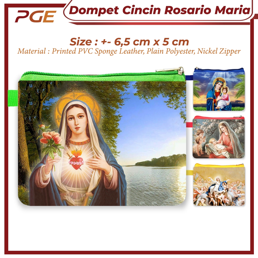 Dompet Cincin Rosario Souvenir Kristiani Tempat Cincin Rosario Bunda Maria Yesus Christian