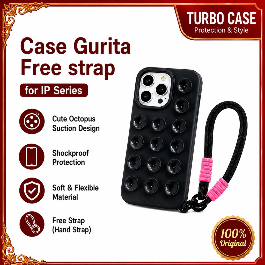 TURBO-Gurita Liquid With Charm Case For IPHONE & SAMSUNG 17 PROMAX/11/12/13/14/15/16 Pro Max SM A15/