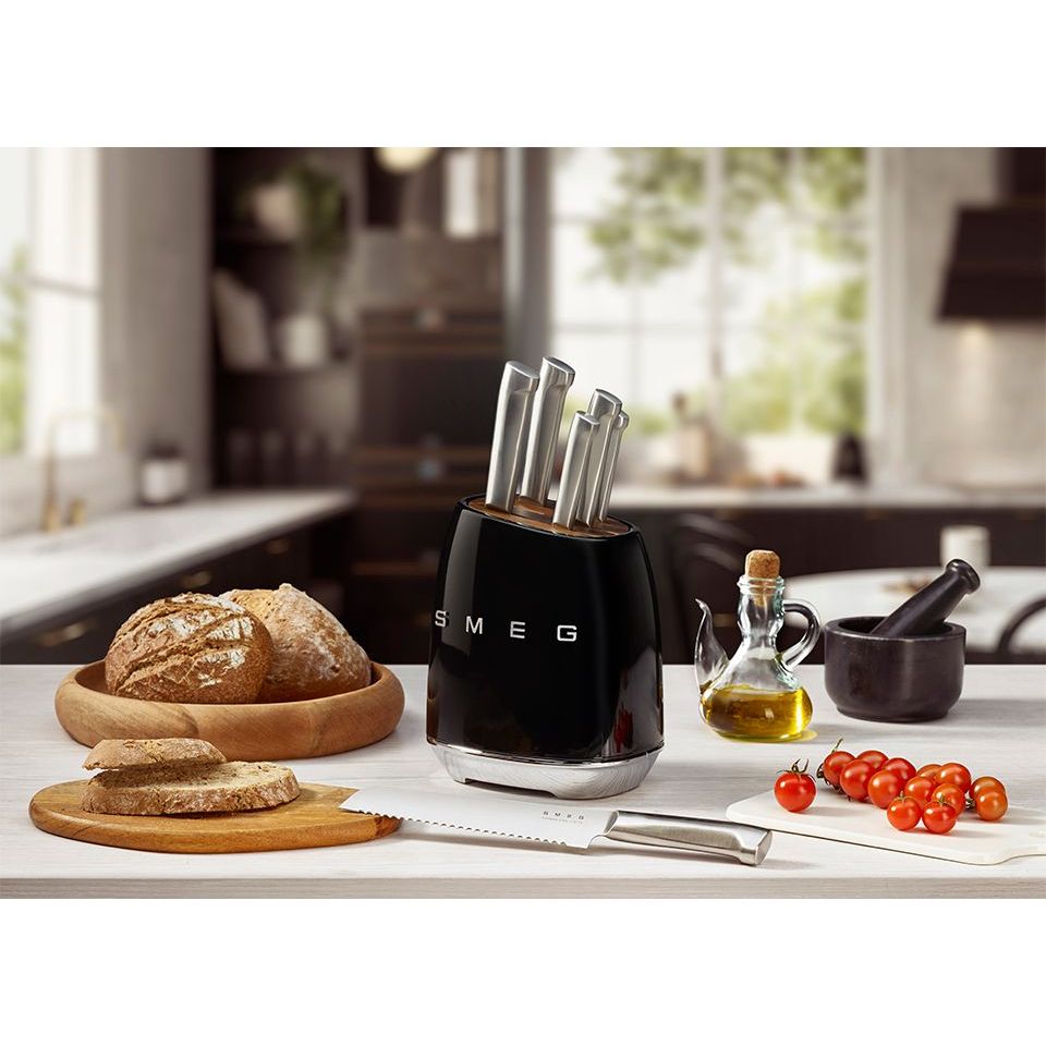 SMEG Knife Holder Set - SMEG Pisau Set 6 pcs
