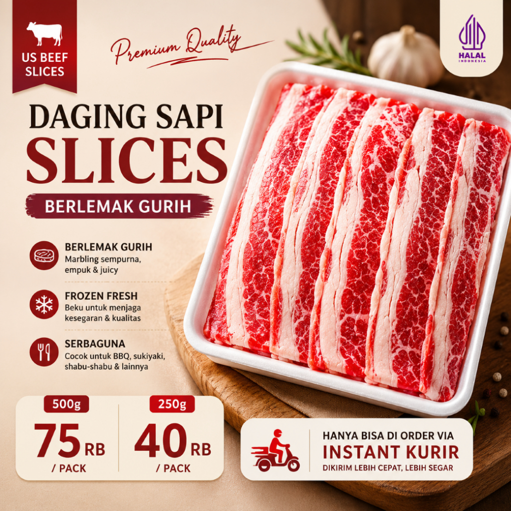US beef slices | Daging iris sapi | Daging Sapi lemak | Short plate daging sapi