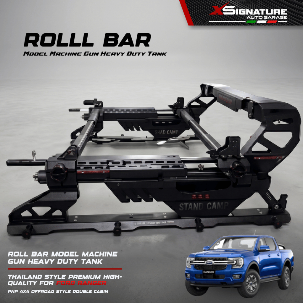ROLL BAR MODEL MACHINE GUN HEAVY DUTY TANK THAILAND STYLE PREMIUM HIGH-QUALITY FOR FORD RANGER PNP 4