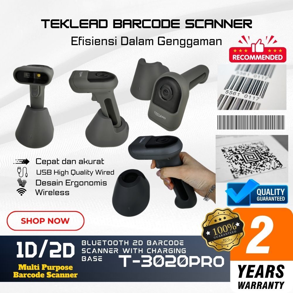 Barcode Scanner T-3020PRO 2D bisa E-FAKTUR QR CODE T-3020pro WITH USB GARANSI