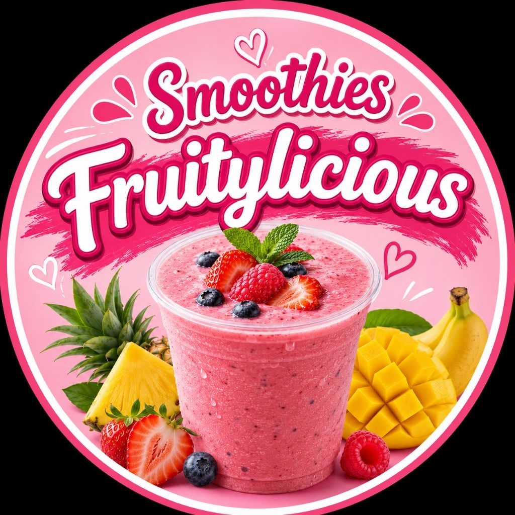 Stiker Cup Smoothies terbaru isi 60pcs ukuran 5cm bisa COD