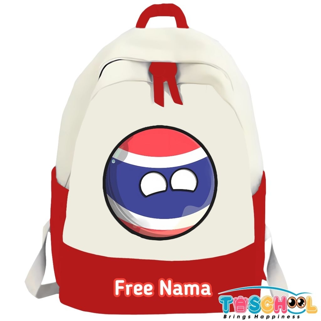 TAS RANSEL ANAK COUNTRYBALL THAILAND FREE NAMA