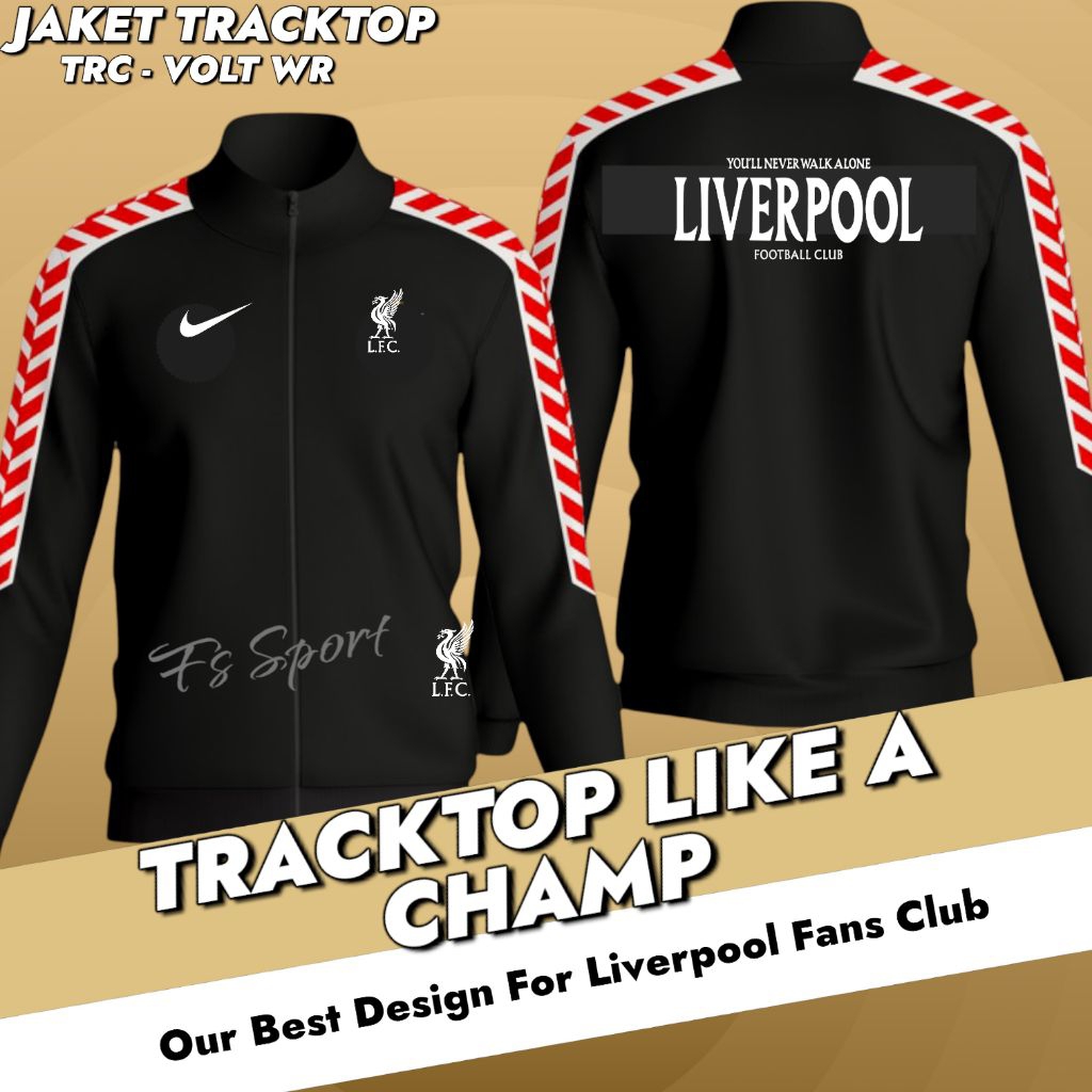 Jaket Tracktop Liverpool Pria Wanita Diadora Tebal Halus
