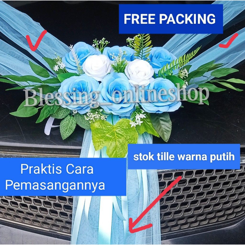 BUNGA MOBIL PENGANTIN /WEDDING CAR DECORATION  / Hiasan Mobil Pengantin