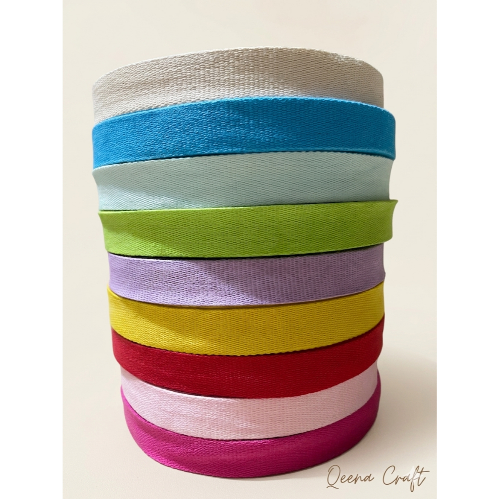 Tali Webing kanvas katun 2.5 mm - 1 roll/30 yard