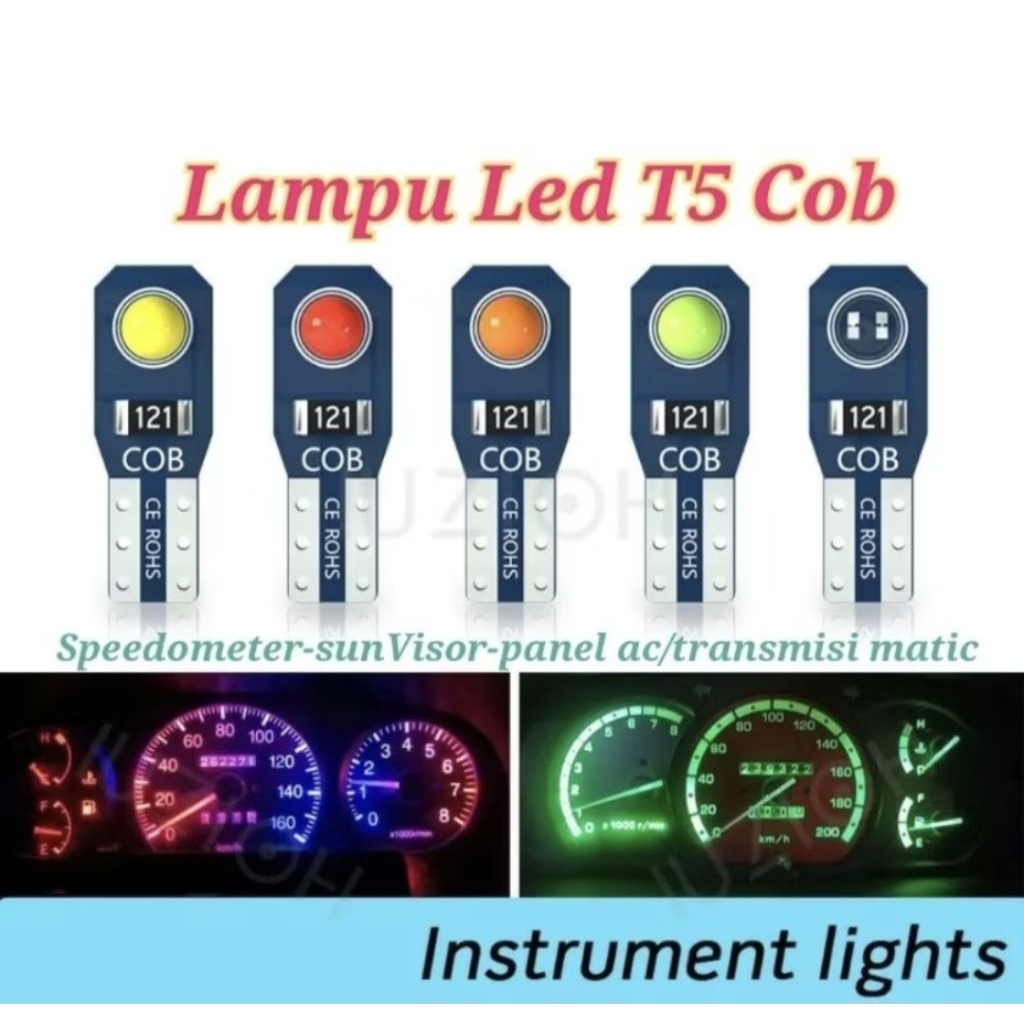 Lampu led spedometer T5 COB CHIP 2led dashboard