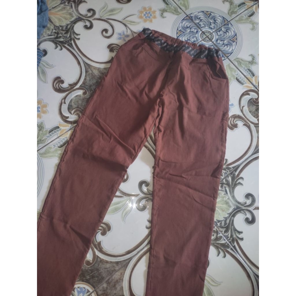 celana coklat cewek untuk santai dirumah