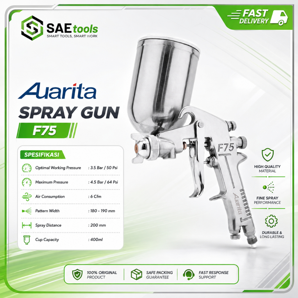 Spray Gun Auarita F75 Original Excellent Atomization Spray Gun