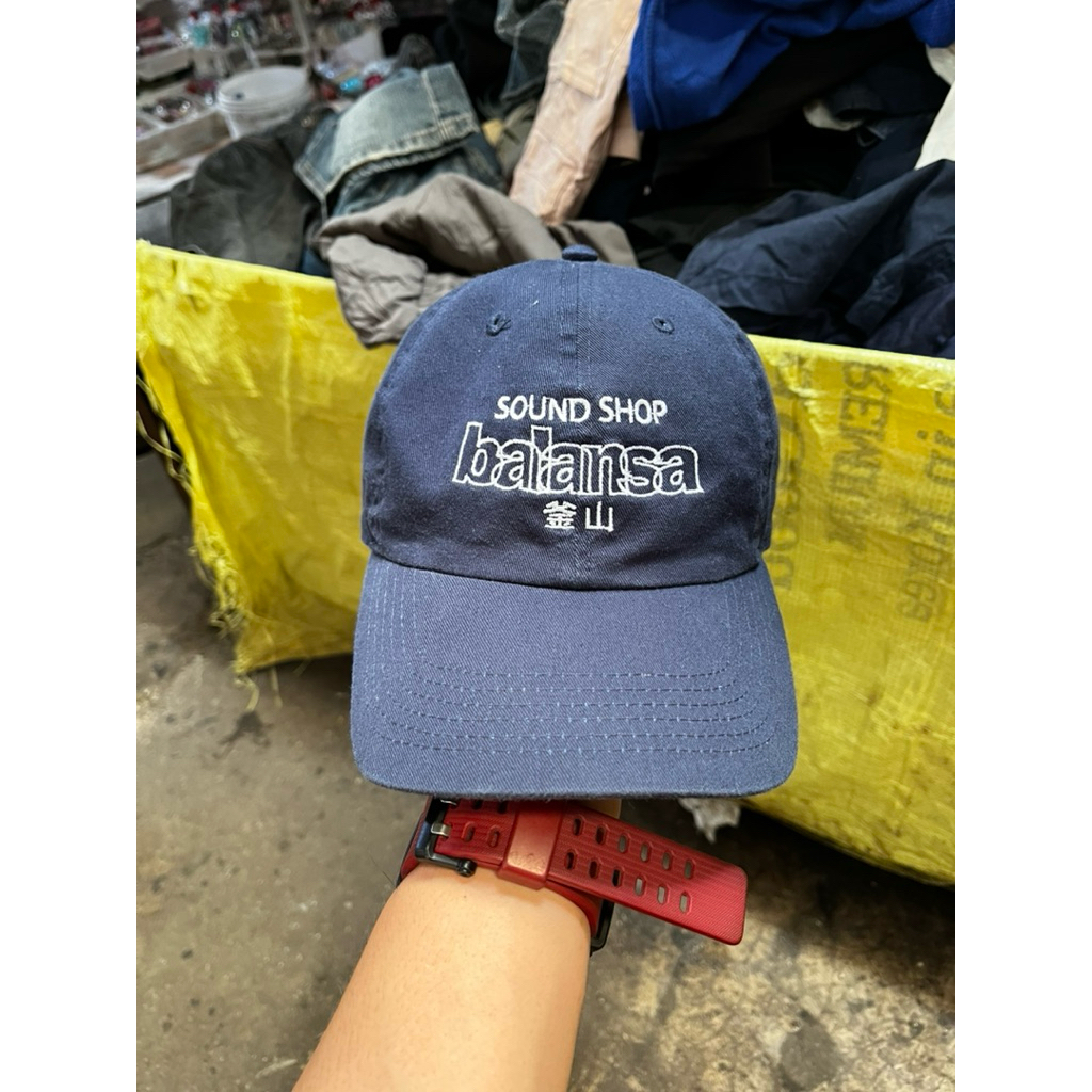 topi cap SOUND SHOP balansa navy size dewasa Nominus