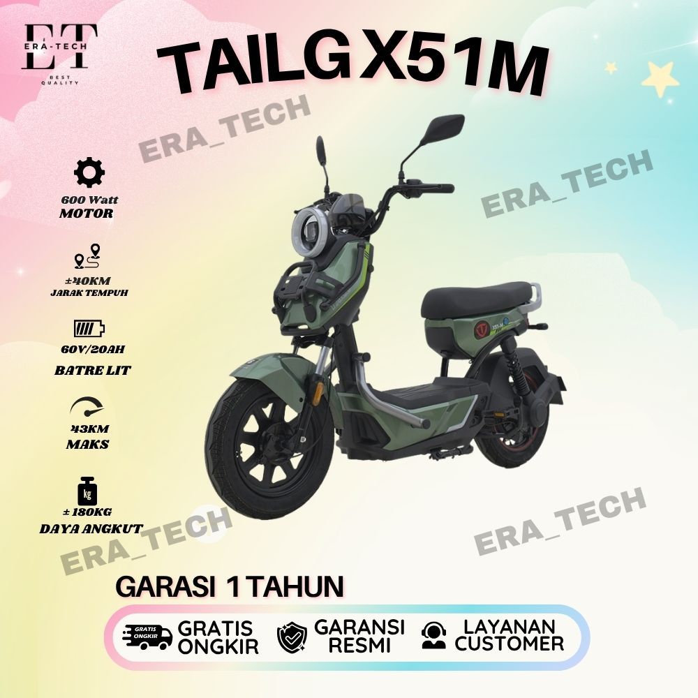 SEPEDA LISTRIK TAILG X51M GARANSI 1 TAHUN