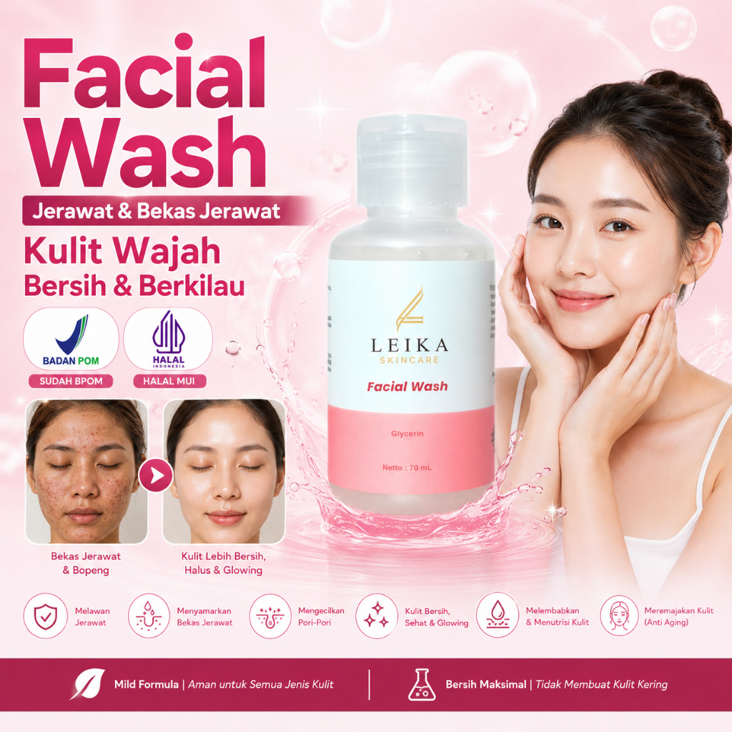Sabun Leika Skincare 70 ML Menghilangkan Jerawat Bpom Menghilangkan Bekas Jerawat Obat Jerawat Bopen