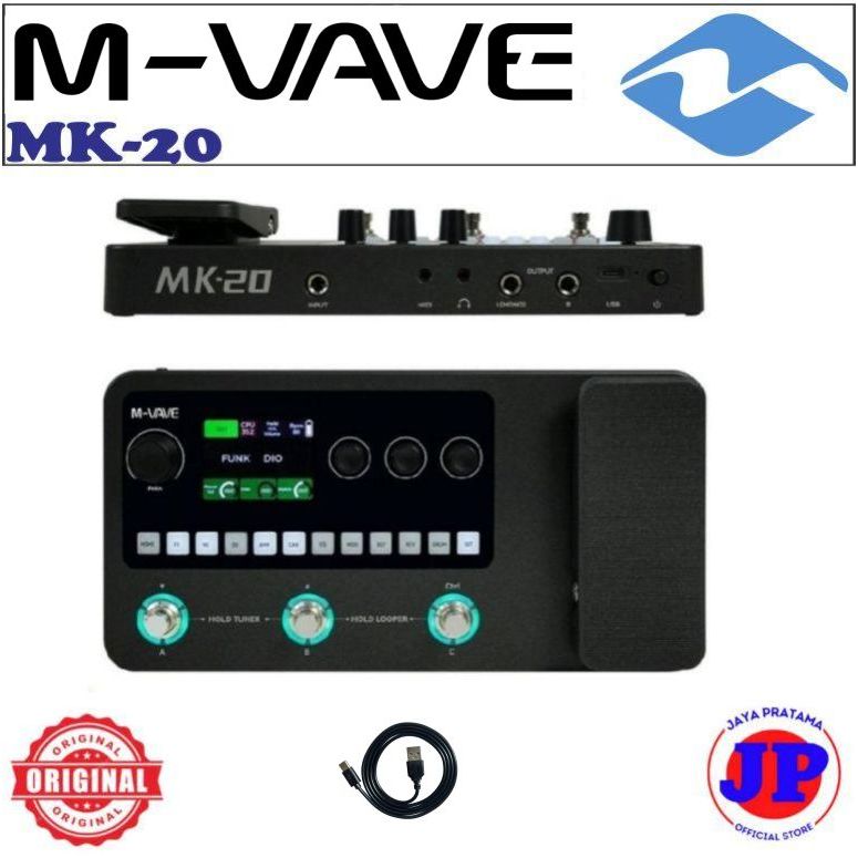 M-Vave MK-20 / MK20 Multi Effect Guitar Processor Efek Gitar Multi Mvave