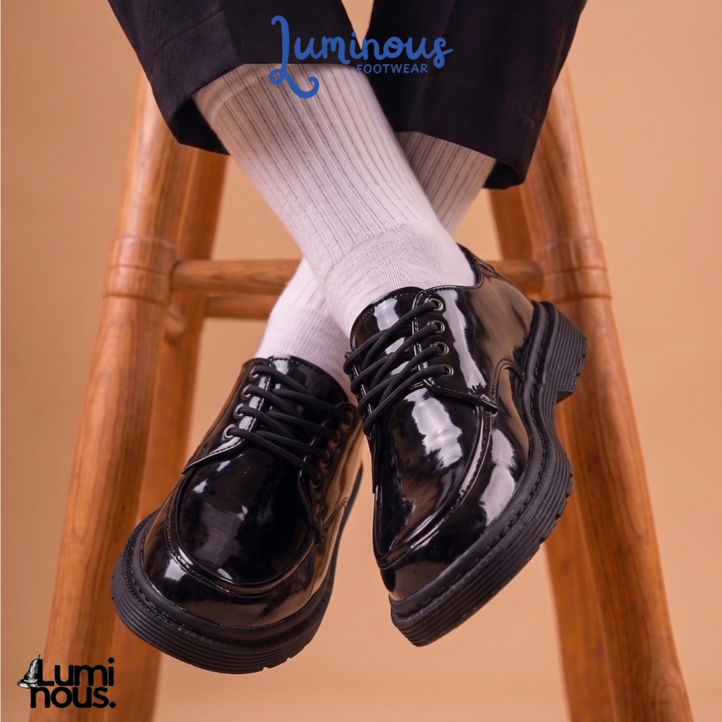 Sepatu Formal Pantofel Kerja Mengkilap Pria - Luminous Kenzo