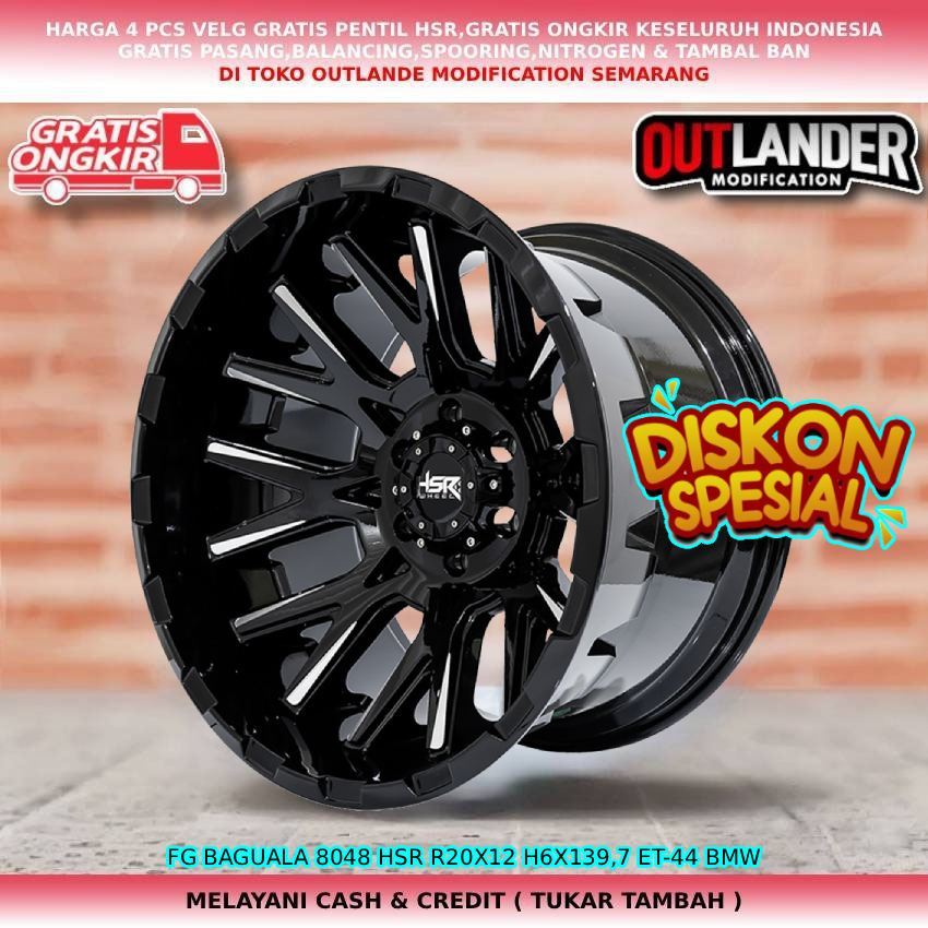 Velg Mobil Racing R20 Lebar 12 Untuk Mobil Hilux Strada Triton Ford Everest Terrano