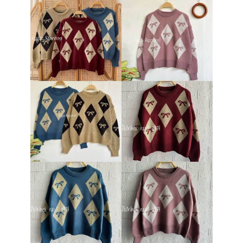 Evelyn atasan knitwear crop seweter rajut