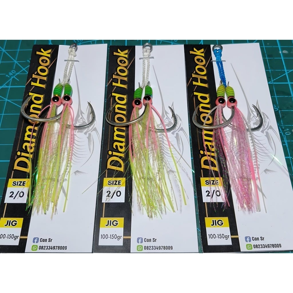 Assist hook jigging pike 2/0 jig 100/150gr full gid