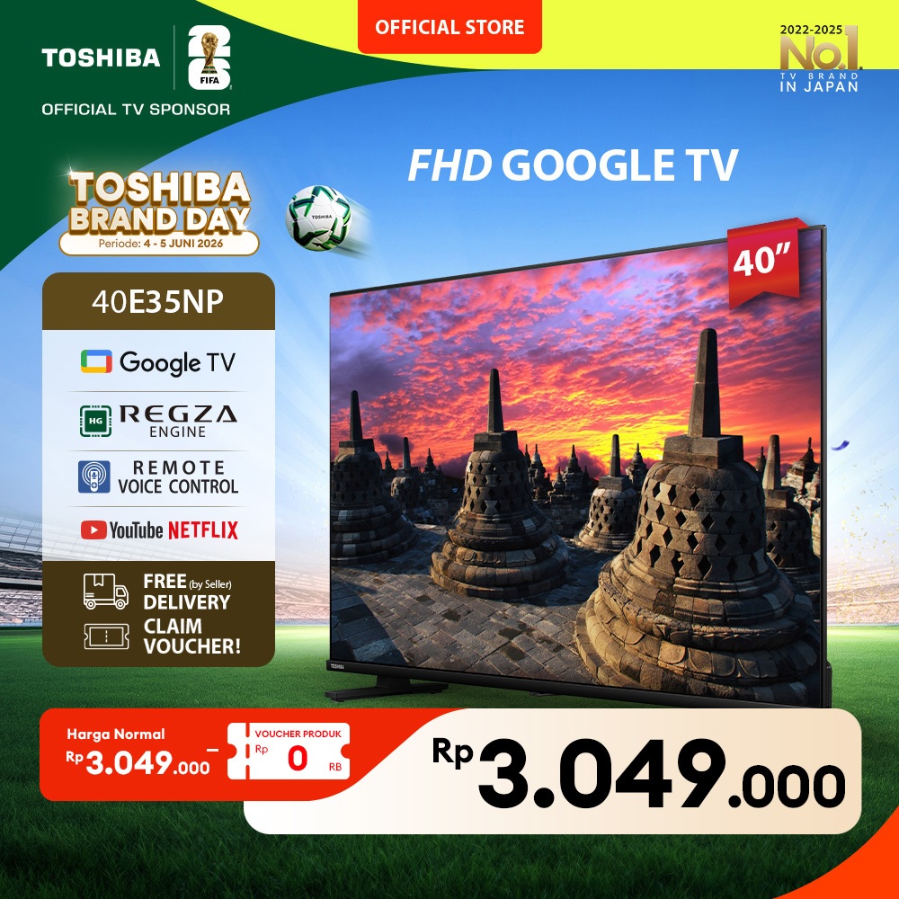 [KHUSUS SPAYLATER] [KHUSUS ONLINE] Toshiba TV 40" FHD Google TV - Regza Engine PQ Technology Dolby A
