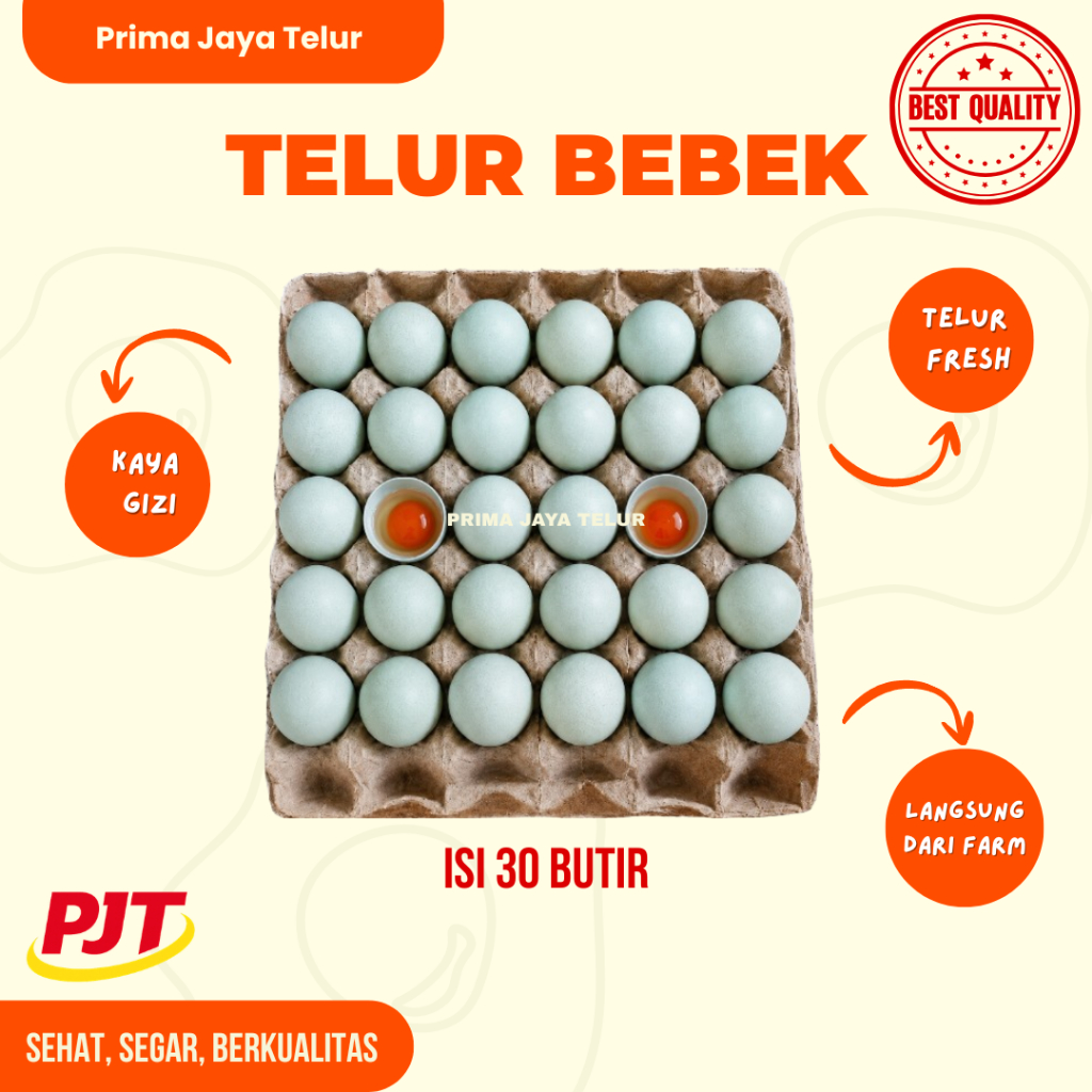 Telur Bebek Mentah Isi 30 Butir / Telur Bebek Mentah