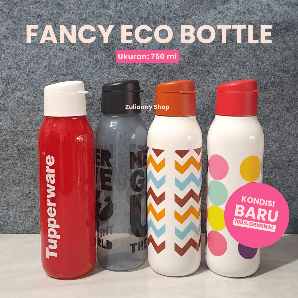 Tupperware Fancy Eco Bottle 750ml | Botol Tupperware Motif