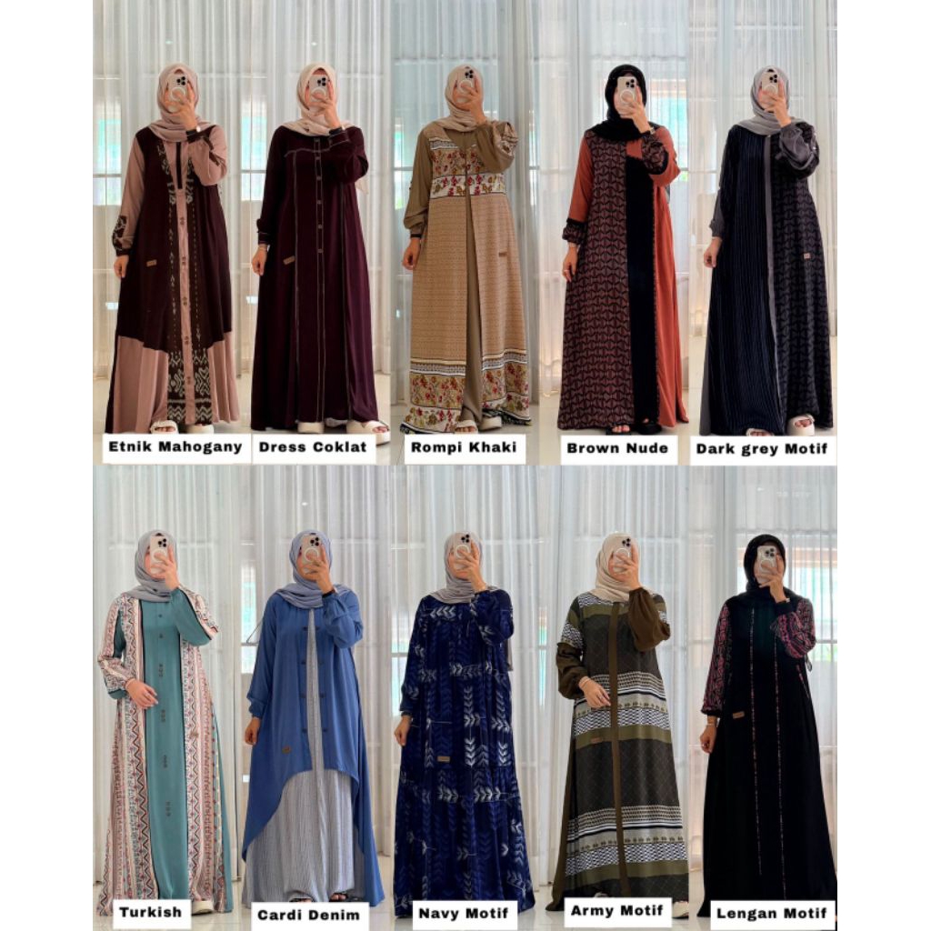DRESS NADHEEFA ORI//ORI NADHEEFA DREES//NADHEEFA STORE///READY STOK