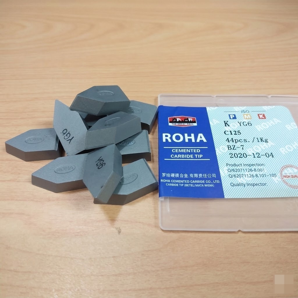 1 PCS Pahat Bubut Widia C109 C125 YG6 / Betel Bubut Carbide Tungsten Tip Potong Besi