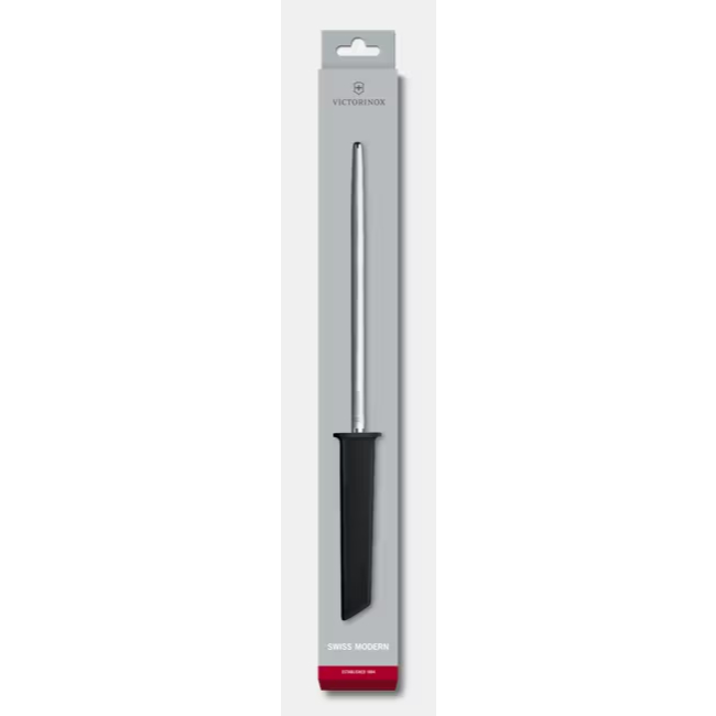 VICTORINOX Swiss Honing Steel 23cm / Asahan Halus Black Handle ORIGINAL