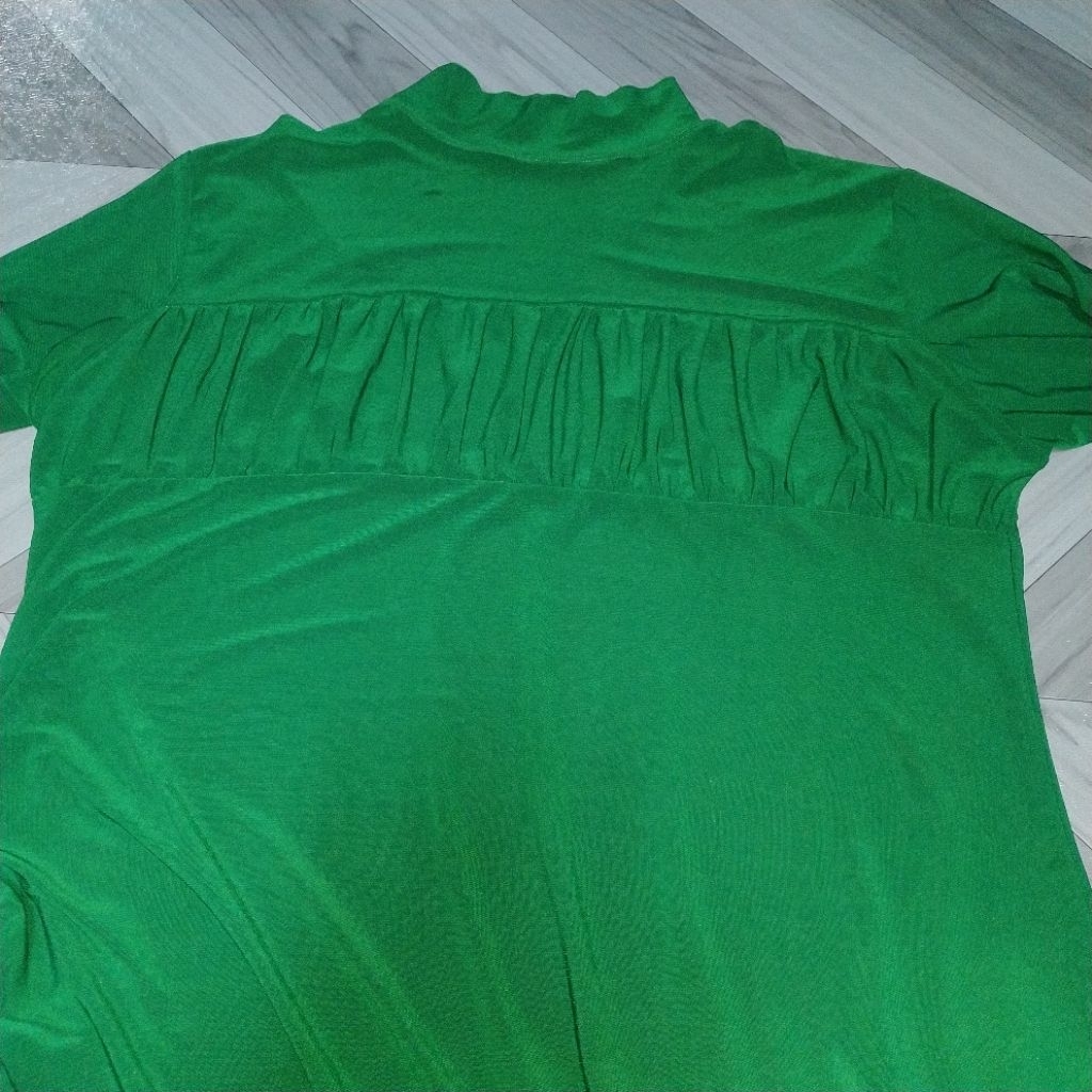 [SECOND] Gamis Bisa Inner Polosan Jersey Hijau Botol