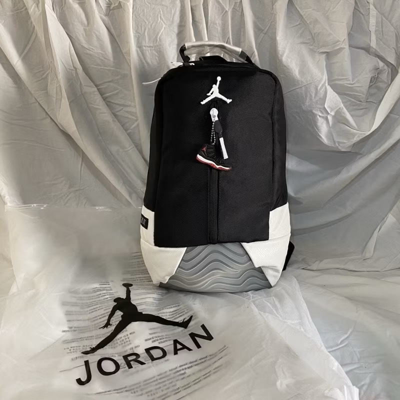 RANSEL KULIAH KERJA SEKOLAH / TAS RANSEL JORDAN RETRO 11 ORIGINAL BLACK WHITE BACKPACK