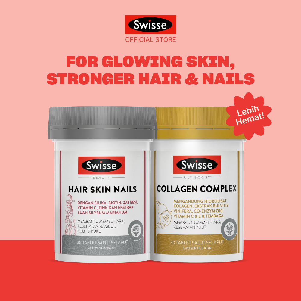 Bundling Swisse Beauty Hair Skin Nails + Swisse Ultiboost Collagen Complex
