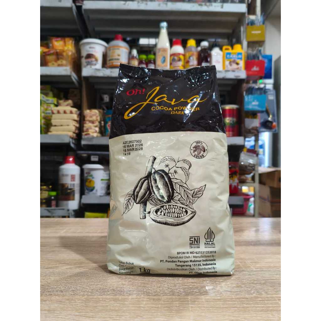 OH JAVA COCOA POWDER DARK KEMASAN POUCH 1KG