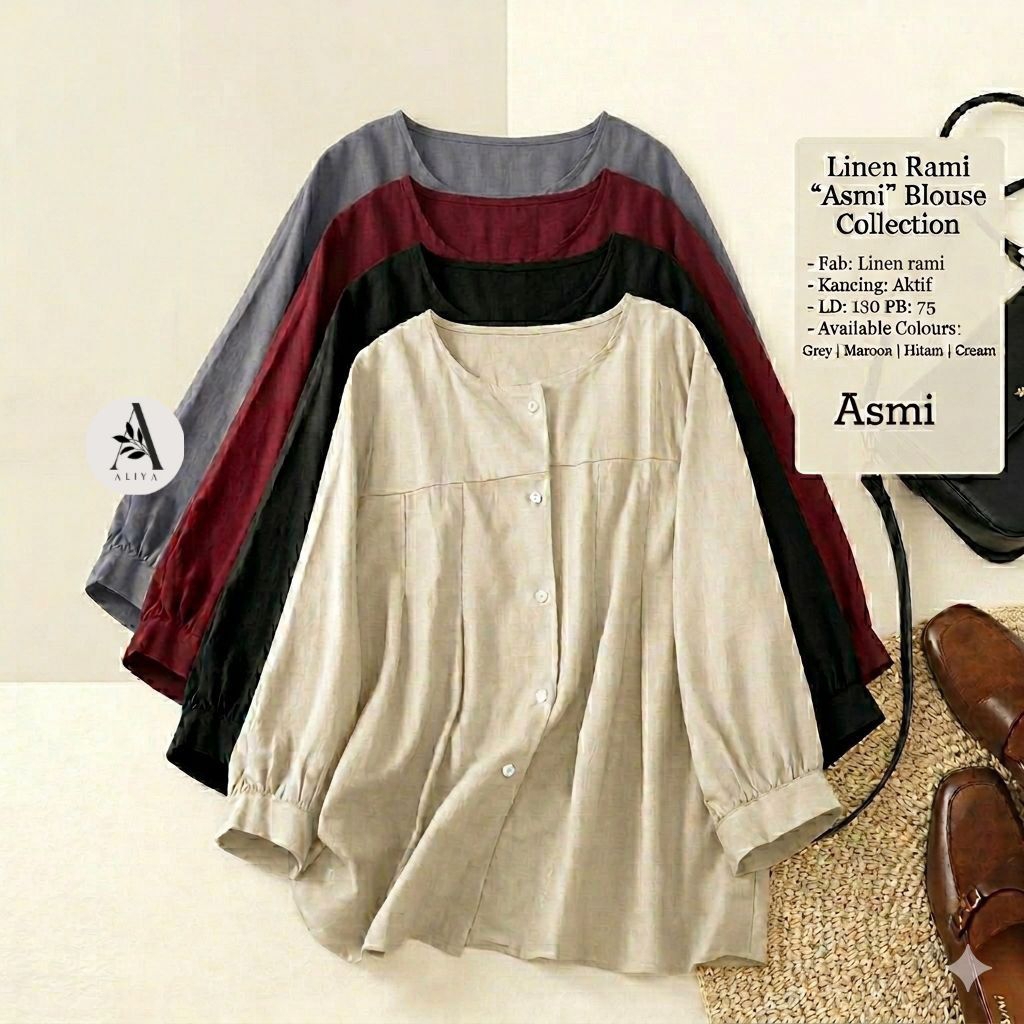 Blouse Wanita Atasan Jumbo Blouse Wanita Elegan Korean Style Asmi by Aliya Outfit
