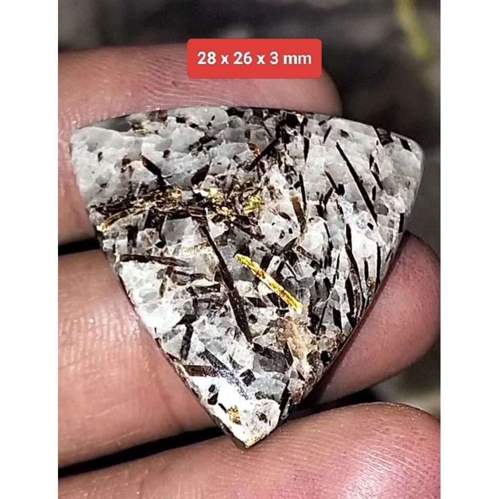 Batu Akik Astrophyllite asli alam