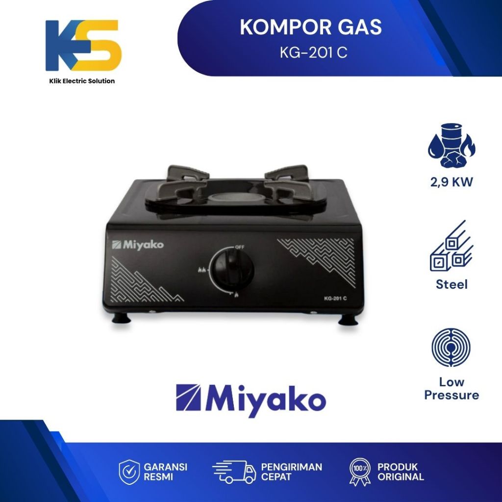 K.E.S - MIYAKO KG 201 C KOMPOR GAS 1 TUNGKU / GAS STOVE / KG201C