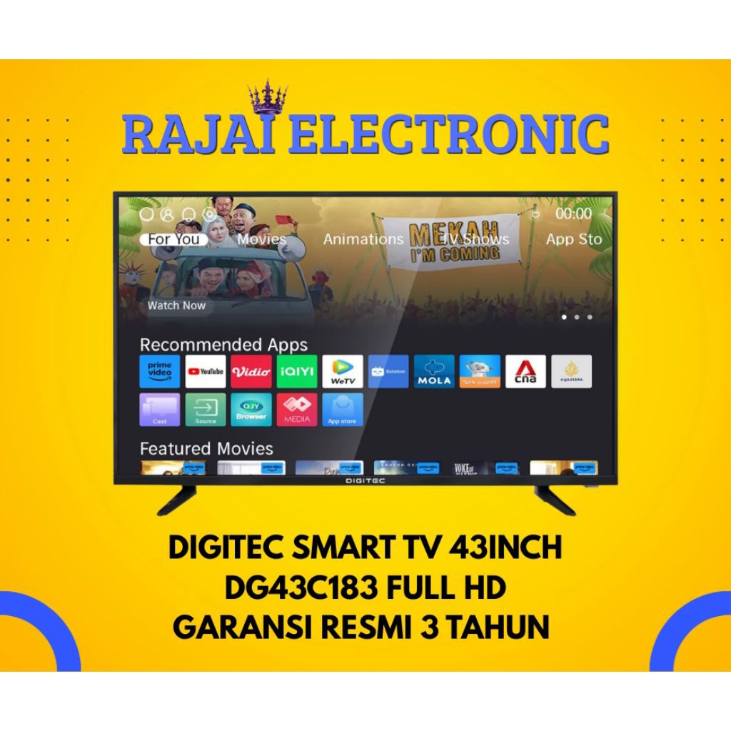 SMART TV 43INCH DIGITEC DG43C983 / DIGITEC FHD SMART TV / SMART TV DIGITEC FHD