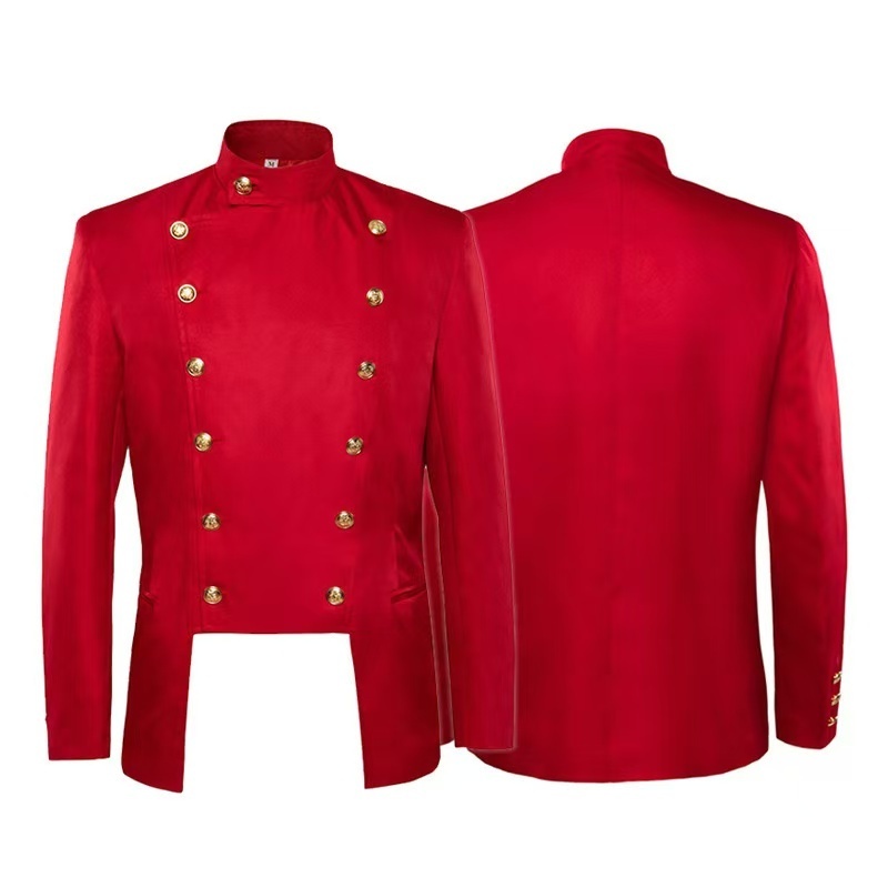 Performance costume, palace prince coat, new men's fashionable double breasted suit jacket, Hallowee
