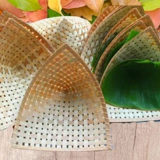 Besek Bambu Pincukan Wadah Anyaman Bambu Alas Makanan Tradisional Piring Bambu Unik