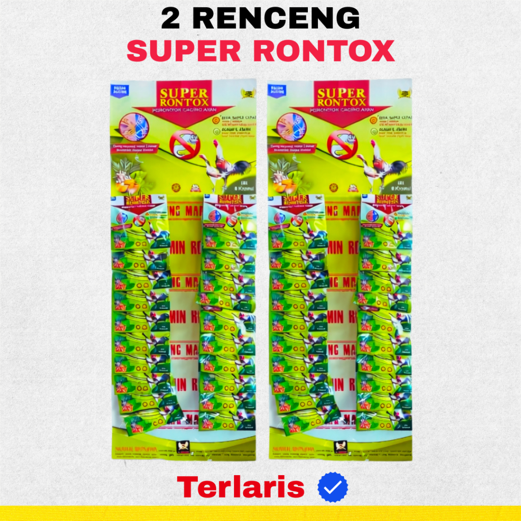 SUPER RONTOX  SN SASANA NGAPAK OBAT CACING AYAM 2 Renceng | Penggemuk Ayam Aduan Bangkok | Sasana Ng