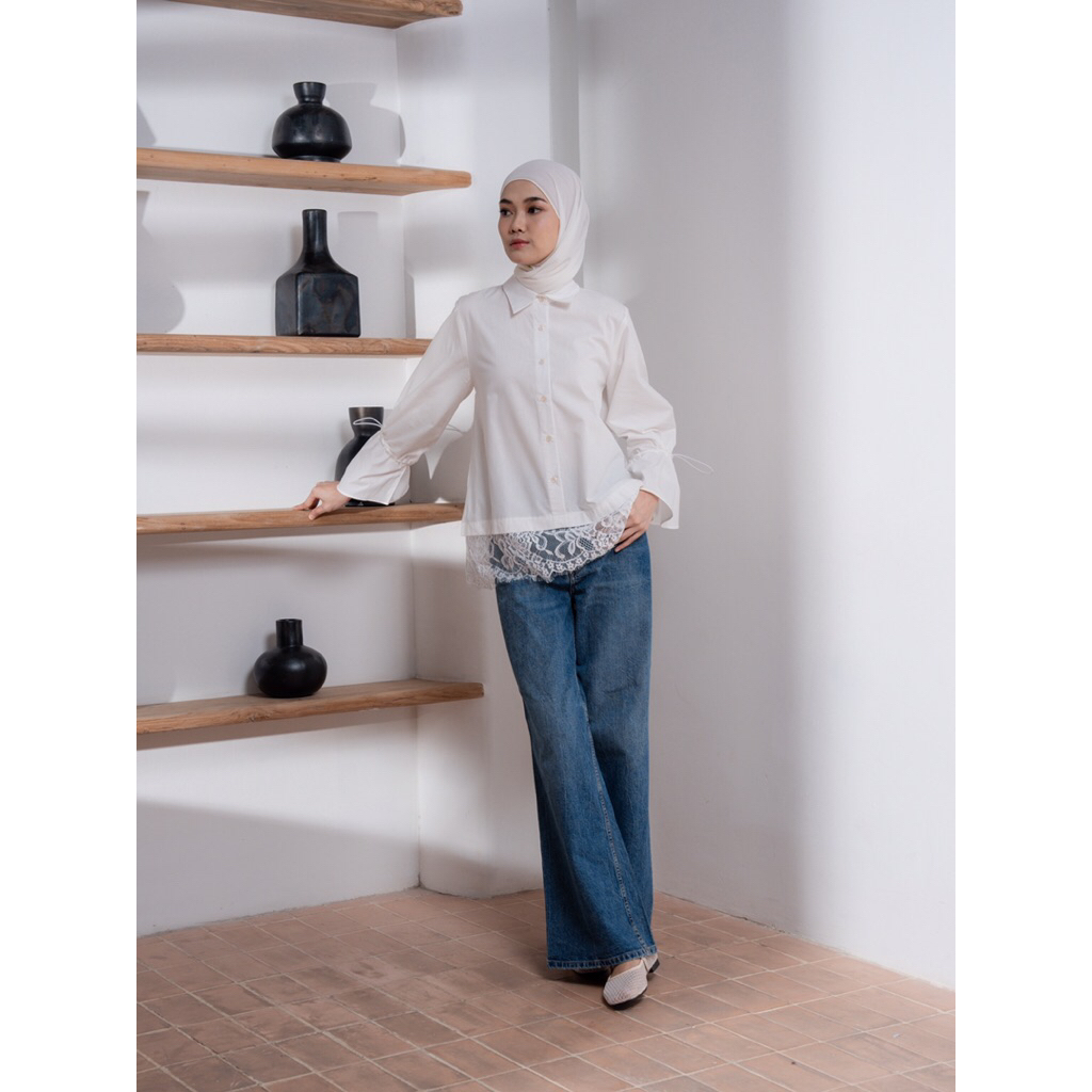 EMILY SHIRT WHITE BY ALEZA LABEL