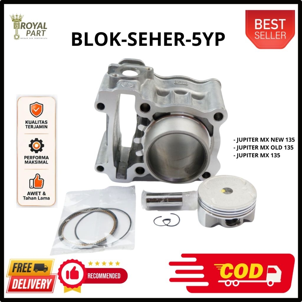 Blok Seher jupiter mx 135 new - blok jupiter mx old  5YP - 5OC berkualitas dan original