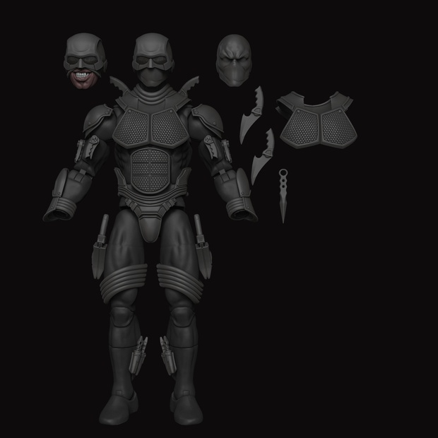Set Armor Kit and Headsculpt Noir The Boys Comic Mcfarlane Kitbash Action Figure shf figma Marvel Le