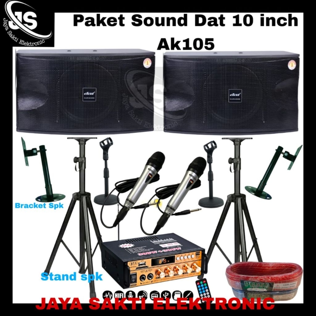 Paket Sound Murah Pasif Dat Ak105 Original Garansi Resmi Ak 105 10inch Siap Pakai