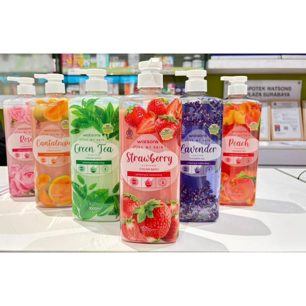 Sabun Mandi Cair Watsons 1000ml - Melembabkan, Menyegarkan, Aroma Buah