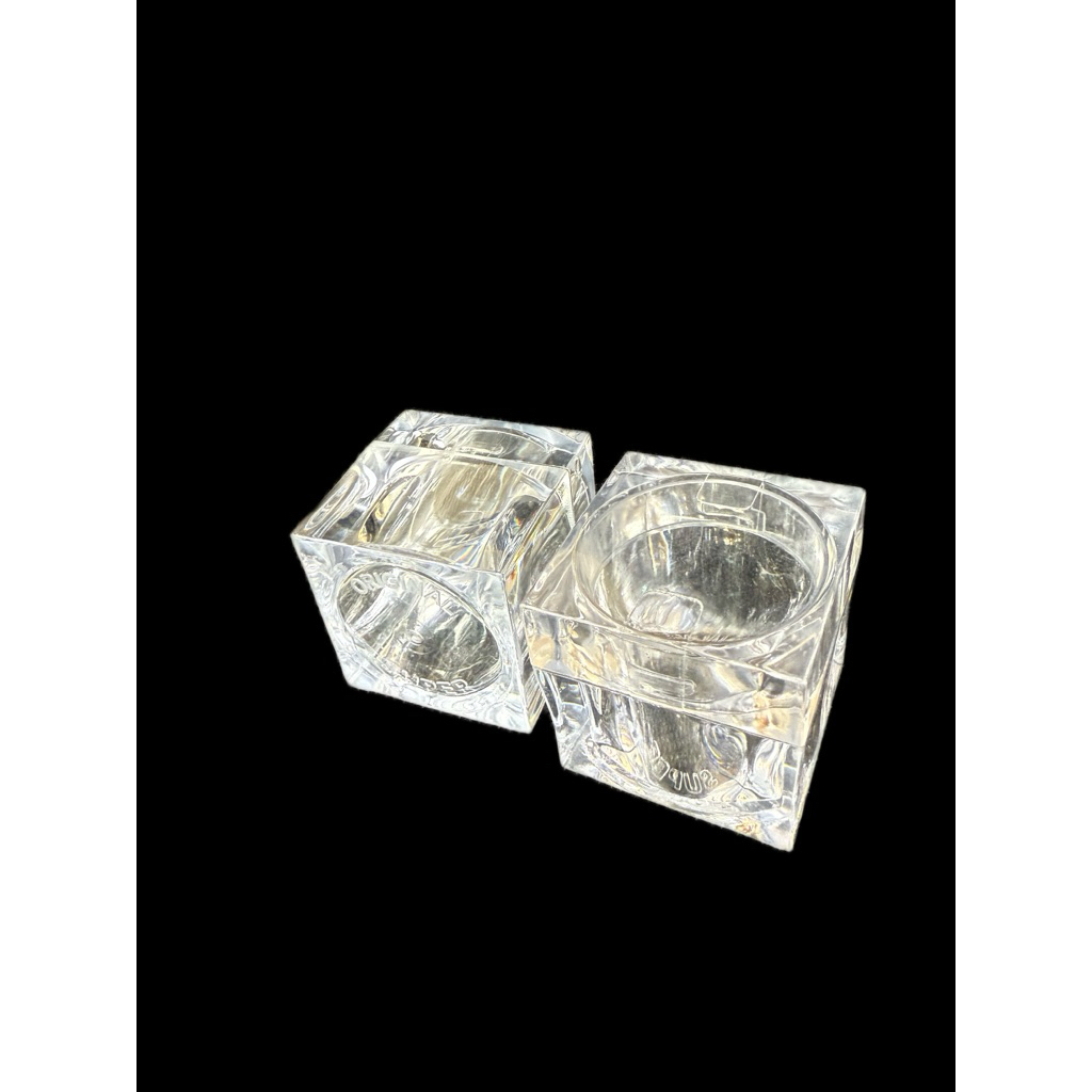 pot kotak cream acrylic jumbo