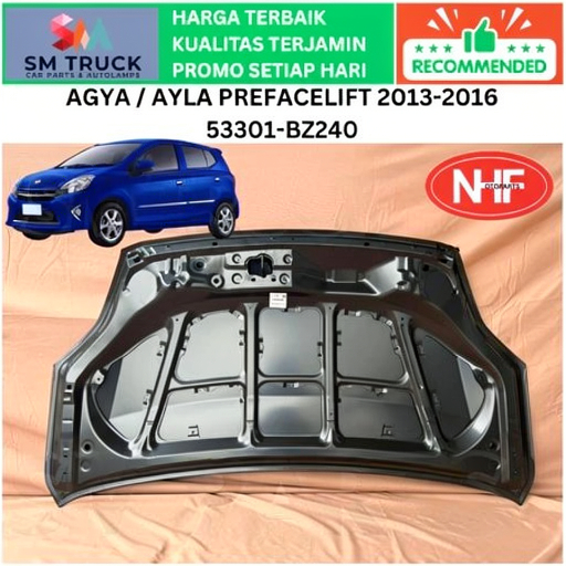KAP MESIN MOTOR AGYA AYLA GEN1 PRE FACELIFT 2012 2013 2014 2015 2016 BARU OEM IMPORT